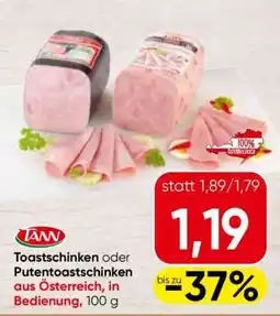 Spar Toastschinken oder Putentoastschinken Angebot