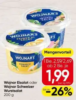 Spar Wojnar Eiersalat oder Wojnar Schweizer Wurstsalat Angebot