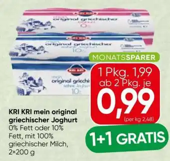 Spar Kri Kri mein original griechischer Joghurt Angebot
