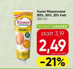 Spar Kuner Mayonnaise Angebot