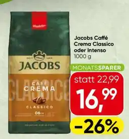 Spar Jacobs Caffé Crema Classico oder Intenso Angebot