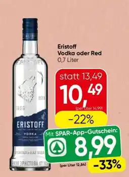 Spar Eristoff Vodka oder Red Angebot