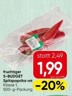 Spar Fruchtiger S-BUDGET Spitzpaprika rot Angebot