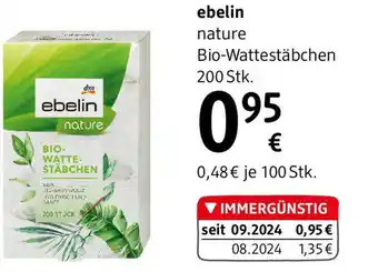 dm ebelin nature Bio-Wattestäbchen Angebot
