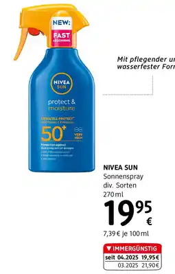 dm Nivea Sun sonnenspray Angebot