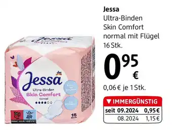 dm Jessa Ultra Binden Skin Comfort normal mit Flügel Angebot