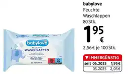 dm babylove Feuchte Waschlappen Angebot