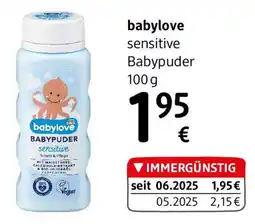 dm babylove Babypuder sensitive Angebot