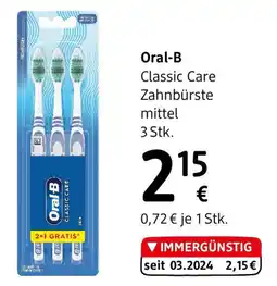 dm Oral-B Zahnbürste 1-2-3 Classic Care mittel sortiert Angebot