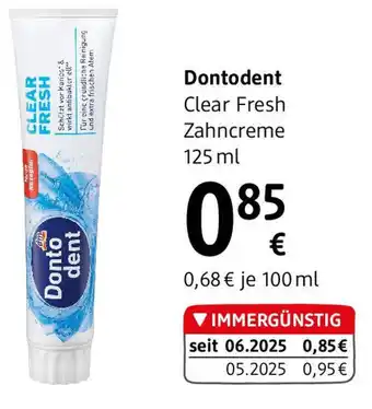 dm Dontodent Zahnpasta Clear Fresh Angebot