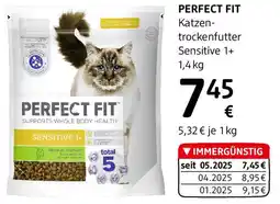 dm Perfect fit Trockenfutter Katze sensitive 1+ reich an Truthahn Angebot