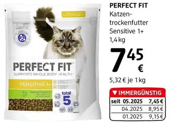 dm Perfect fit Trockenfutter Katze sensitive 1+ reich an Truthahn Angebot