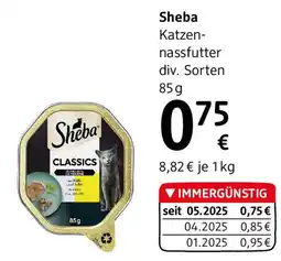 dm Sheba Nassfutter Katze Classics Pastete mit Kalb und Huhn Angebot
