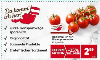 Billa Da komm' ich her! Rispenparadeiser Angebot