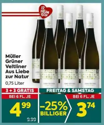 Billa Müller Grüner Veltliner Aus Liebe zur Natur Angebot