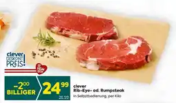 Billa clever Rib-Eye- od. Rumpsteak Angebot