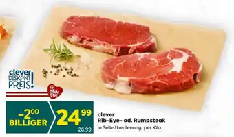 Billa clever Rib-Eye- od. Rumpsteak Angebot