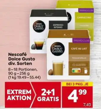 Billa Nescafé Dolce Gusto div. Sorten Angebot