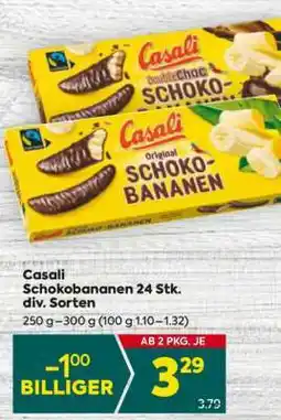 Billa Casali Schokobananen 24 Stk. div. Sorten Angebot