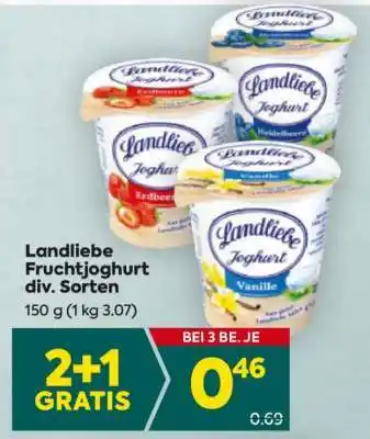 Billa Landliebe Fruchtjoghurt div Sorten Angebot