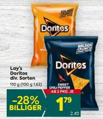 Billa Lay’s Doritos div. Sorten Angebot