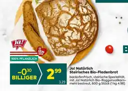 Billa Ja! Natürlich steirisches Bio-Fladenbrot Angebot