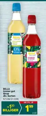 Billa BILLA immer gut Sirup div. Sorten Angebot