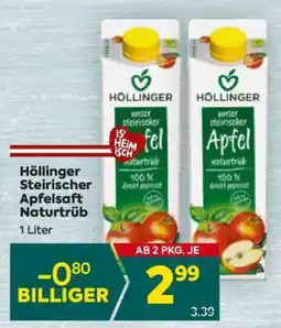 Billa Höllinger Steirischer Apfelsaft naturtrüb Angebot