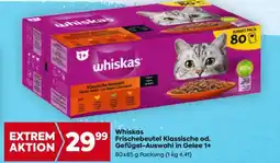 Billa Whiskas Frischebeutel Klassische od. Geflügel-Auswahl in Gelee 1+ Angebot