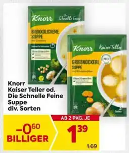 Billa Knorr Kaiser Teller od. Die Schnelle Feine Suppe div. Sorten Angebot