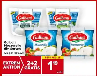 Billa Galbani Mozzarella div. Sorten Angebot