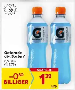 Billa Gatorade div. Sorten Angebot