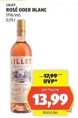 Hofer Lillet Rosé oder Blanc Angebot