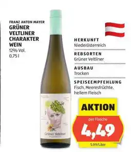 Hofer FRANZ ANTON MAYER GRÜNER VELTLINER CHARAKTER WEIN Angebot