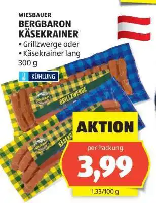 Hofer WIESBAUER BERGBARON KÄSEKRAINER Angebot