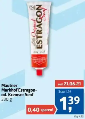 ADEG Mautner Markhof Estragon-Od. Kremser Senf 330g Angebot