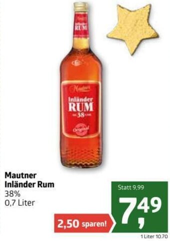 ADEG Mautner Inländer Rum 38% Vol. Angebot