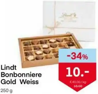 MPreis Lindt Bonbonniere Gold Weiss 250g Angebot