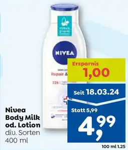 ADEG Nivea Body Milk od. Lotion Angebot