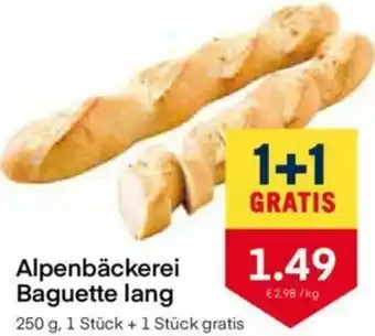 MPreis Alpenbäckerei Baguette Lang 250g Angebot