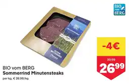 MPreis BIO vom BERG Sommerrind Minutensteaks Angebot