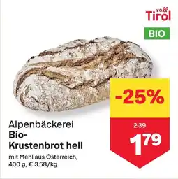 MPreis Alpenbäckerei Bio Krustenbrot hell Angebot