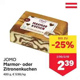MPreis JOMO Marmor oder Zitronenkuchen Angebot