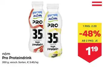 MPreis nóm Pro Proteindrink Angebot
