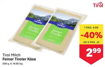 MPreis Tiral Milch Feiner Tiroler Käse Angebot