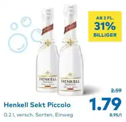 T&G Henkell Sekt Piccolo Angebot