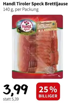 Der Grissemann Handl Tiroler Speck Brettljause Angebot