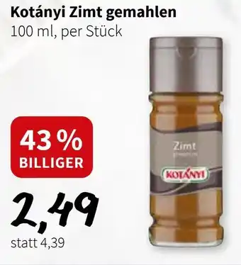 Der Grissemann Kotányi Zimt gemahlen Angebot