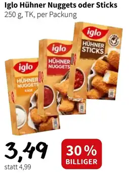 Der Grissemann Iglo Hühner Nuggets oder Sticks Angebot
