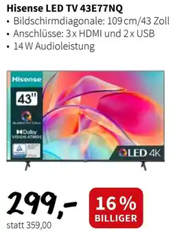 Der Grissemann Hisense LED TV 43E77NQ Angebot